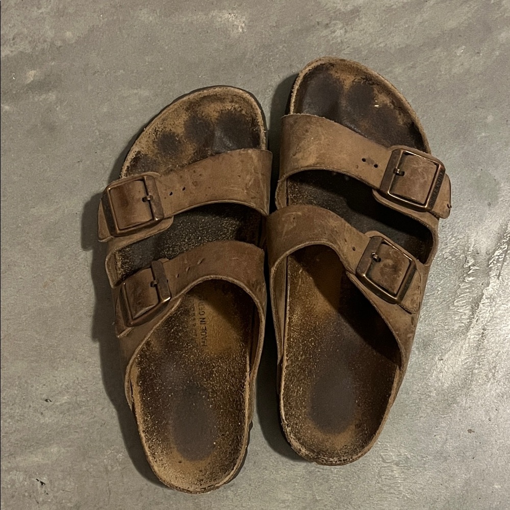 Birkenstock Rustic Brown Double-Strap Sandals